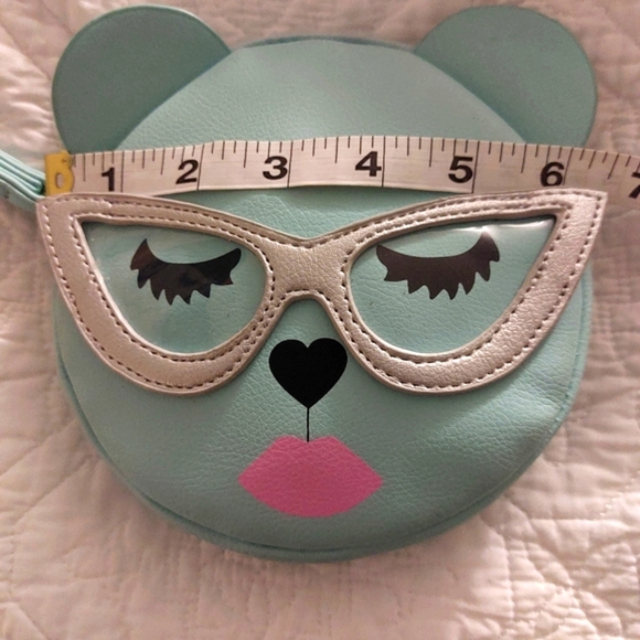 Betsey Johnson Bear with Glasses wristlet - Picture 5 of 6